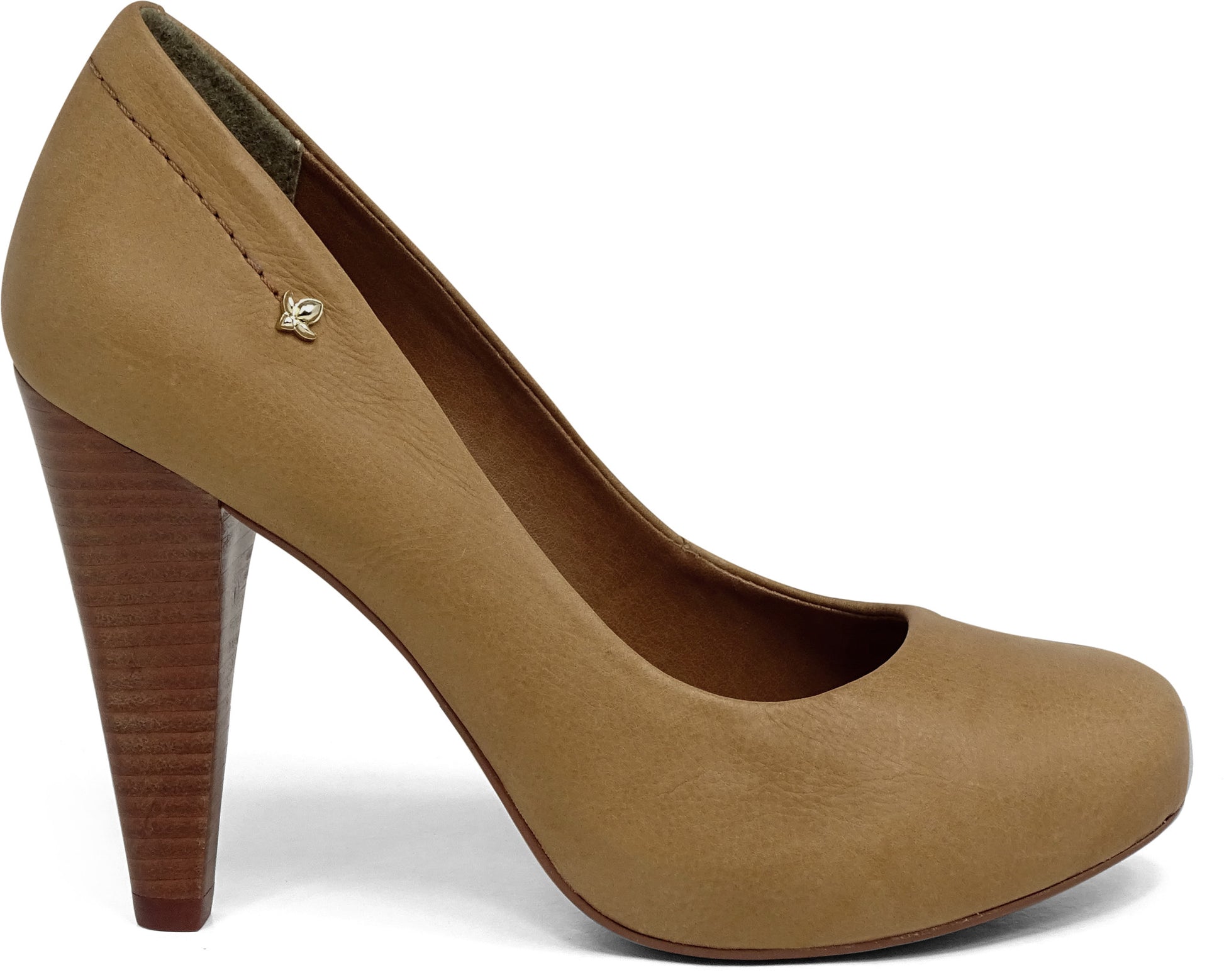 Scarpin Soft Camel Wood Heel - Cravo e Canela - ZapTo Shoes
