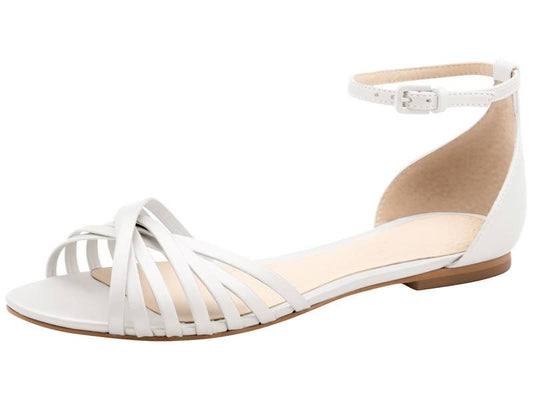 Flat White Sandal - Capodarte - ZapTo Shoes