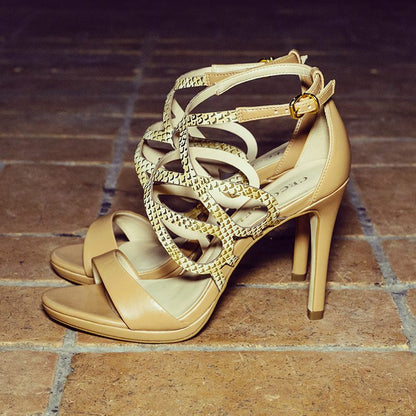 Leather Sandal High Heel - Cecconello - ZapTo Shoes