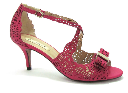 Laser Cutted Sandal Pink - Werner - ZapTo Shoes