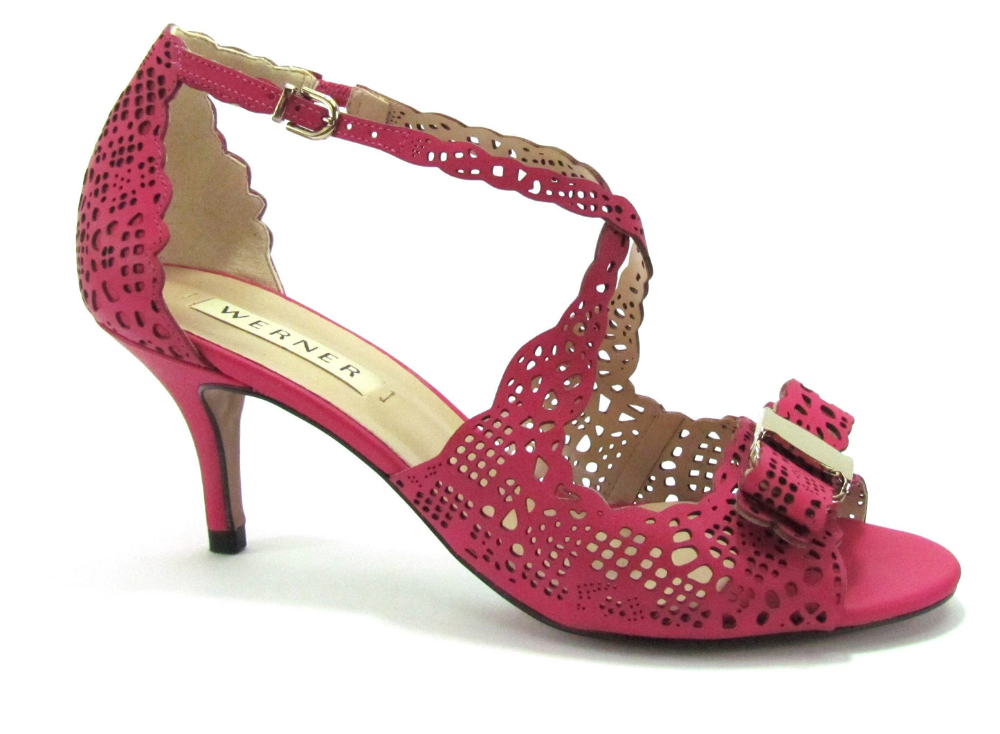 Laser Cutted Sandal Pink - Werner - ZapTo Shoes