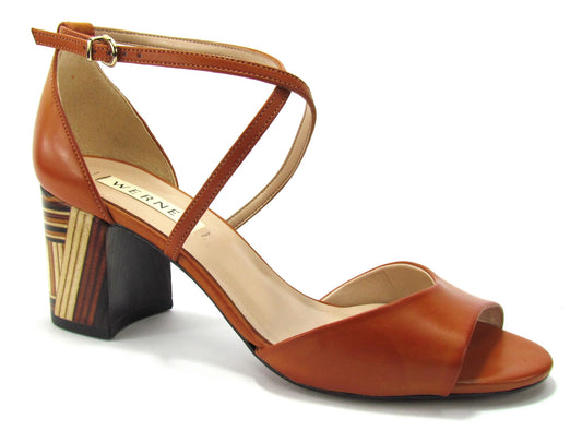 Sandal Block Heel Wood - Werner - ZapTo Shoes