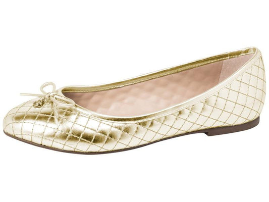 Golden Matelasse Gold Ballet Flat - Dumond - ZapTo Shoes